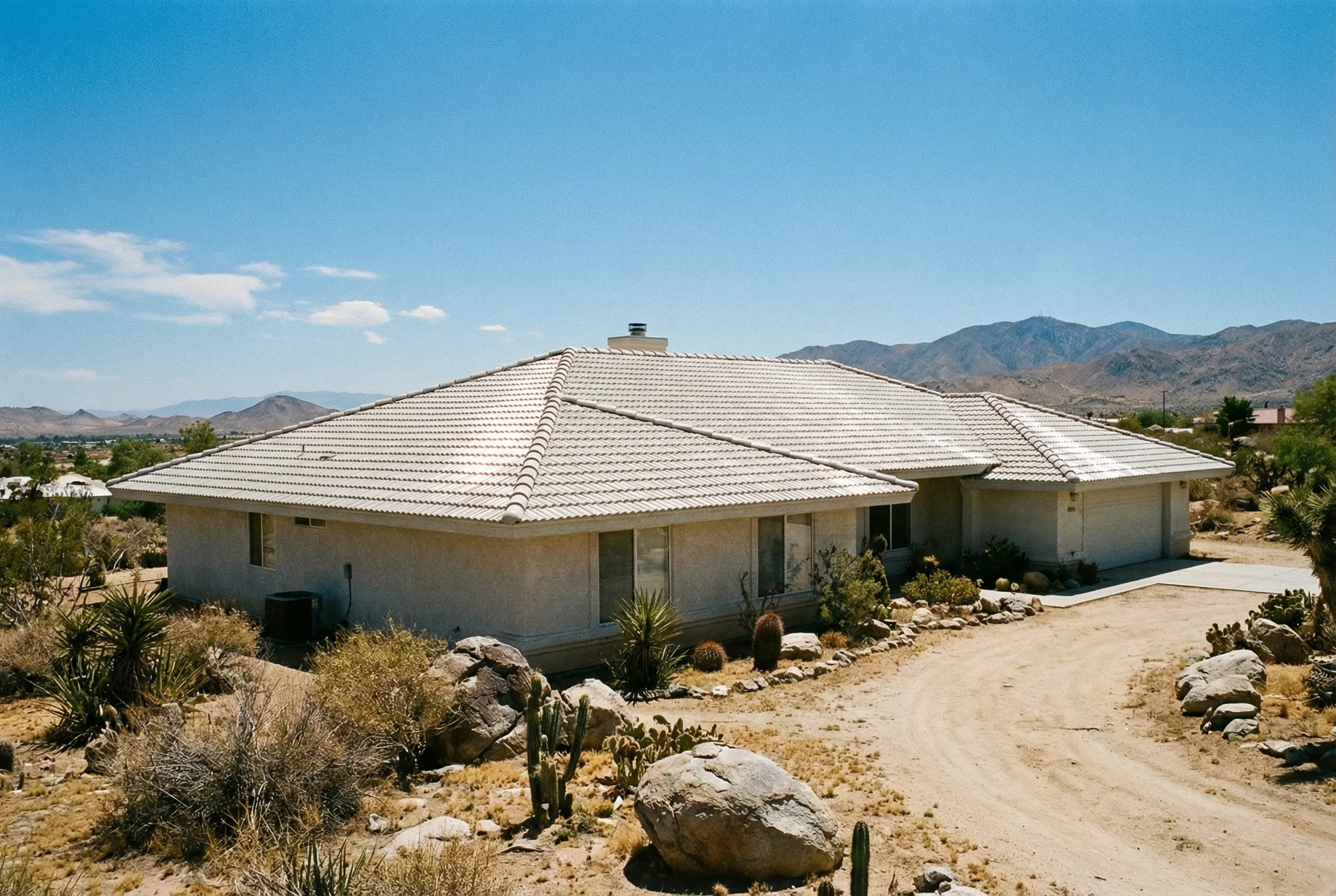 Cool roof tile installation