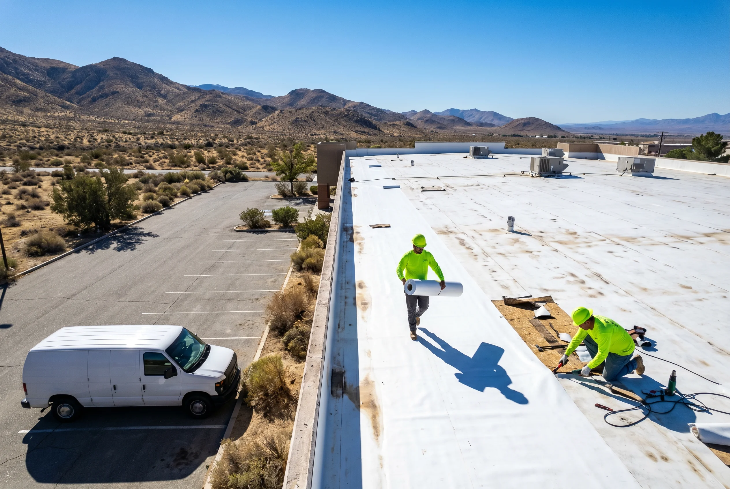 Chaparosa commercial repair crew at work