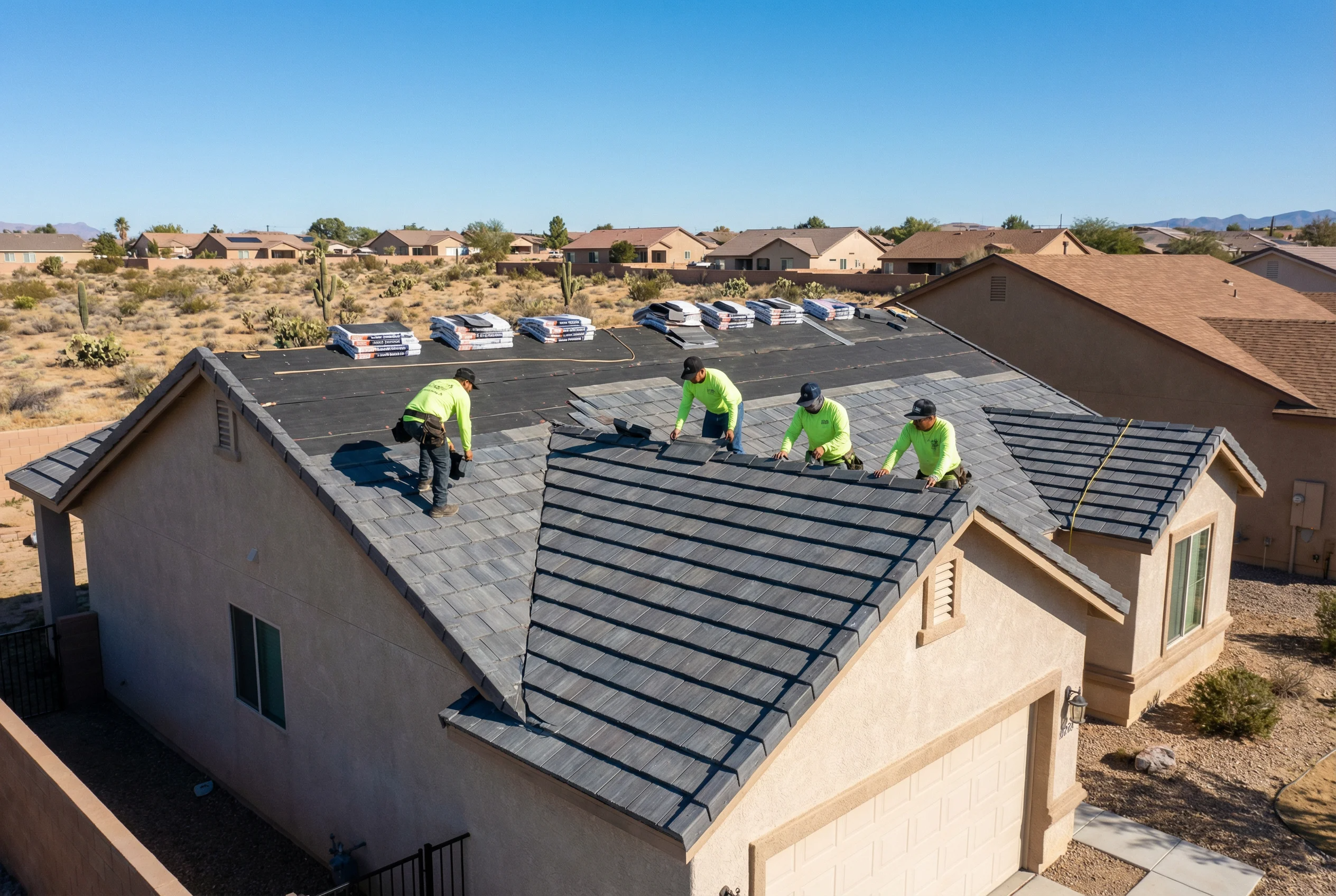 Composite shingle installation