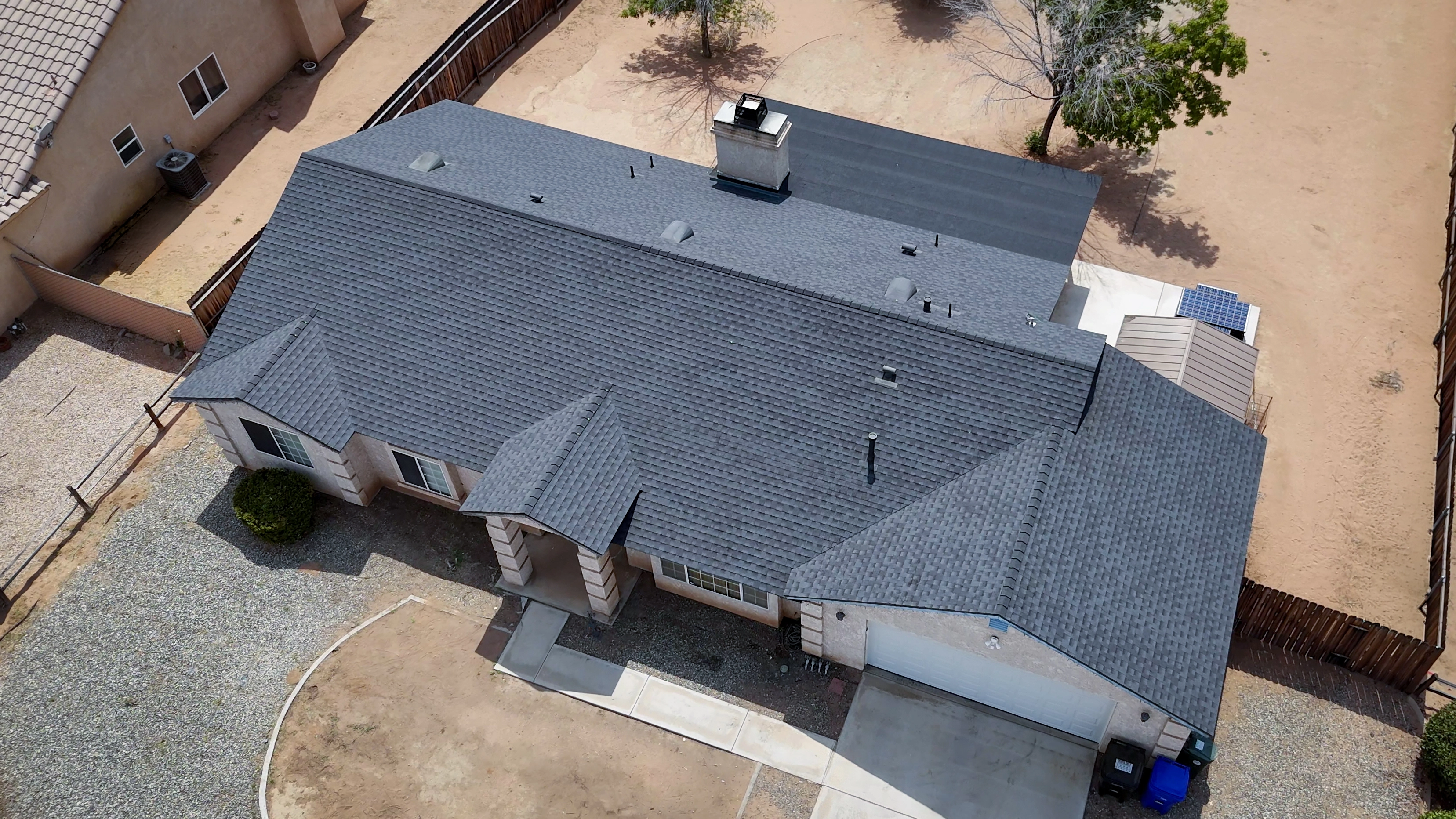 Completed asphalt shingle roof