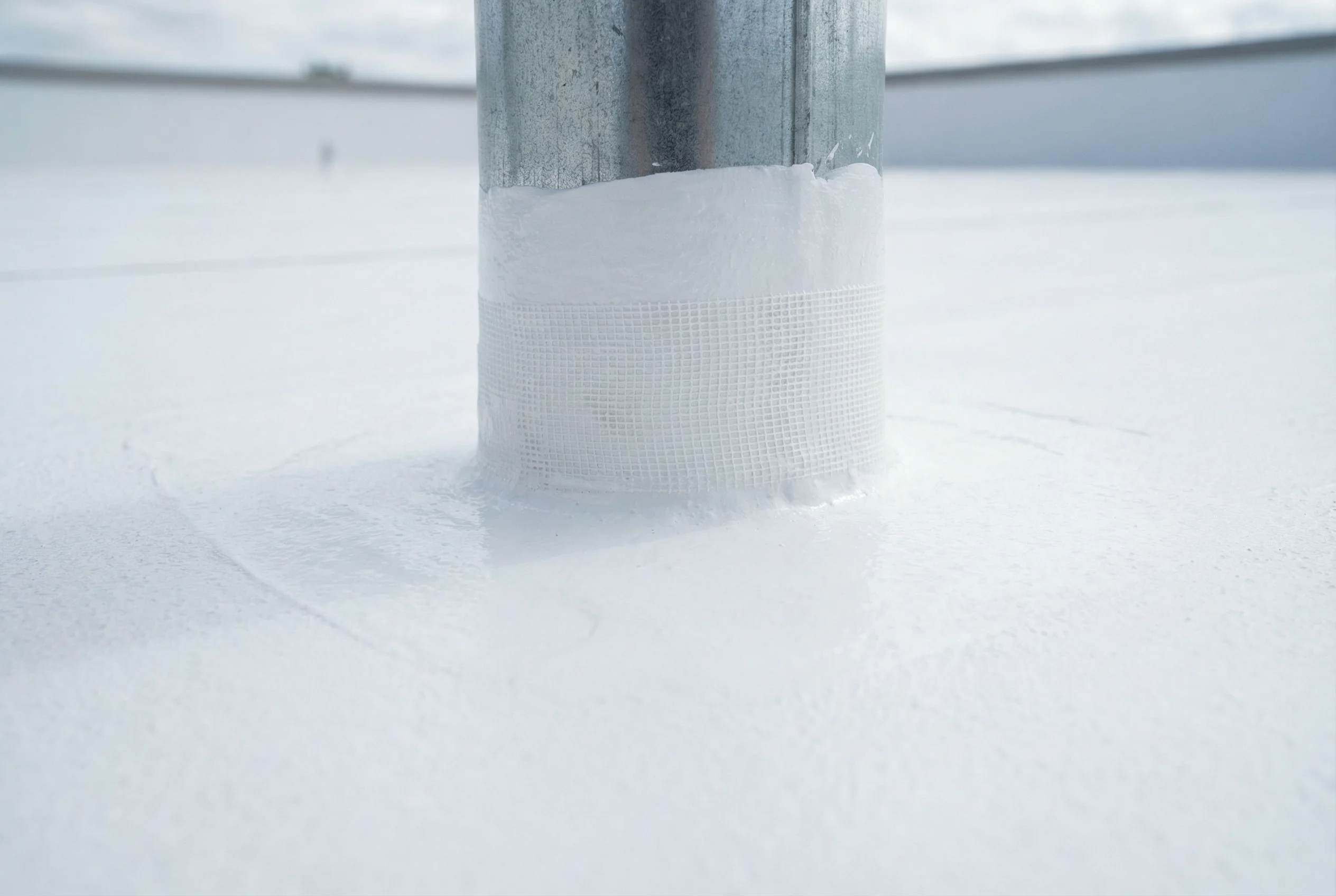 Completed roof coating