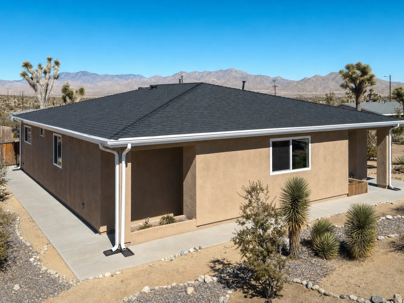 Complete gutter and downspout system