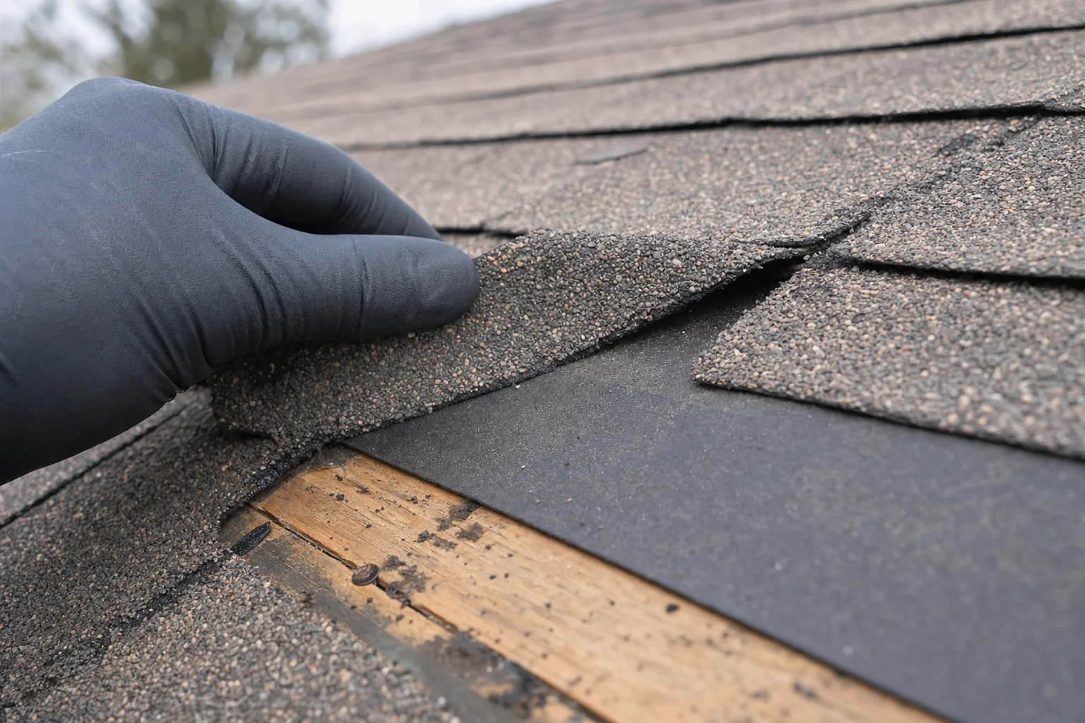 Roof inspection of residential tile roof