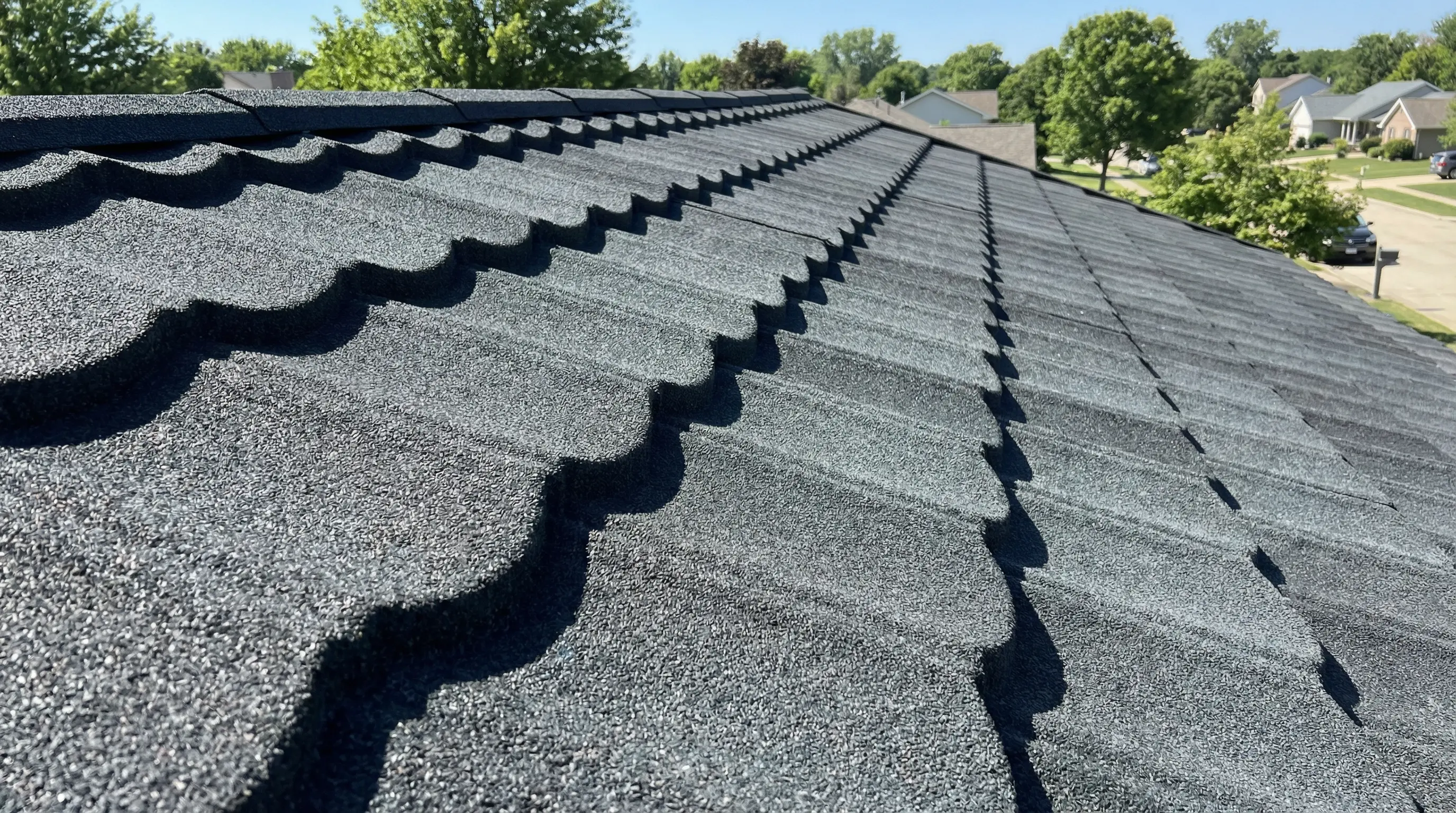 Completed metal roof